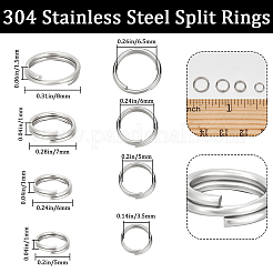 800Pcs 4 Styles 304 Stainless Steel Split Rings&nbsp;STAS-BBC0006-17