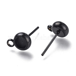 304 Stainless Steel Stud Earring Settings&nbsp;STAS-I161-01A-B
