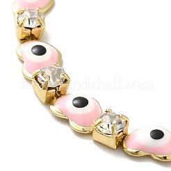 Rack Plating Iron Heart & Square Link Chains Bracelets&nbsp;BJEW-I300-03B