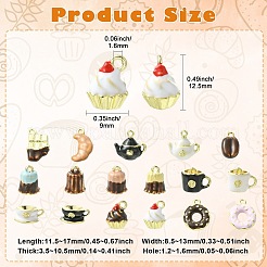 17Pcs 17 Styles Alloy Enamel Charms&nbsp;FIND-CJ0005-04