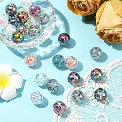 10Pcs Plating Acrylic Beads&nbsp;MACR-YW0004-25