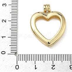 Heart Brass Locket Pendants&nbsp;KK-L257-05G