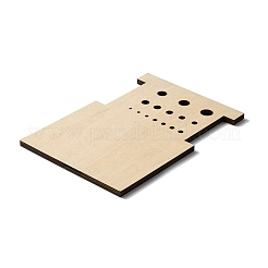 Rectangle Wooden Wooden Knitting Needle Gauge & Yarn Wrap Guide Board&nbsp;DIY-WH0033-85