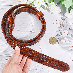 1Pc Braided Cowhide Men's Chain Belts&nbsp;AJEW-CL0002-14A