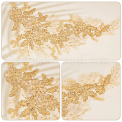 2Pcs 3D Flower Polyester Embroidery Lace Ornament Accessories&nbsp;PATC-GF0001-34