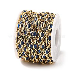 Brass Glass Oval Link Chains&nbsp;CHC-R001-02G-05