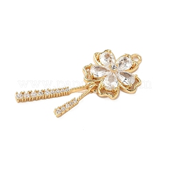 Brass Micro Pave Cubic Zirconia Pendants&nbsp;KK-S531-13G-B