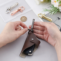 4Pcs 4 Colors Brass Shackle Clasps with Brass S Hook Clasps&nbsp;KK-PH0012-38