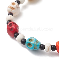 Synthetic Turquoise & Glass Seed Beads Bracelets&nbsp;BJEW-JB12169