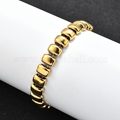 304 Stainless Steel Rectangle Link Chain Braceletes for Women&nbsp;BJEW-R022-01G