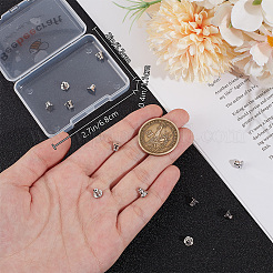真鍮製イヤーナット12個  ピアスバックキャッチ  プラチナ  6x5mm  穴：0.5mm&nbsp;KK-BBC0016-30P