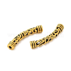 Tibetan Style Alloy Hollow Curved Flower Tube Beads&nbsp;FIND-Z063-32AG