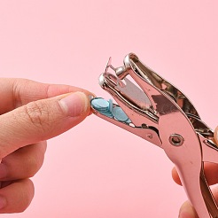 クラフト紙用鉄製単穴パンチャー  6mmの丸穴をポーチできます  ステンレス鋼色  128x59x14mm&nbsp;TOOL-R089-02