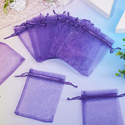 50Pcs Organza Bags Jewellery Storage Pouches Wedding Favour Party Mesh Drawstring Gift&nbsp;OP-TA0001-16A