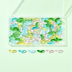100Pcs Spray Painted Transparent Glass Beads&nbsp;GLAA-FS0002-29