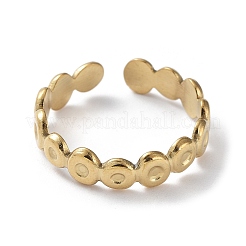 304 Stainless Steel Open Cuff Ring Components&nbsp;STAS-F301-09G
