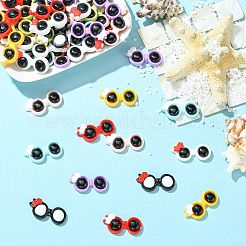 60Pcs 8 Colors Opaque Resin Cabochons&nbsp;RE-FSFE00-01