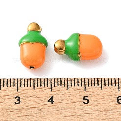 304ステンレススチールエナメルビーズ  ニンジン  イオンプレーティング（ip）  ゴールドカラー  14.5x9x6mm  穴：1.2mm&nbsp;SA-L002-11G