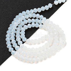多面的なクリアガラスロンデルビーズ連売り  3x2mm  穴：1mm  約110~115個/連  12.8~13.6インチ。&nbsp;X-GLAA-F001-3x2mm-23