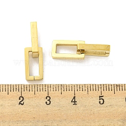 PVD真空メッキ304ステンレスペンダント  長方形チャーム  18KGP本金メッキ  22mm&nbsp;STAS-L278-049G