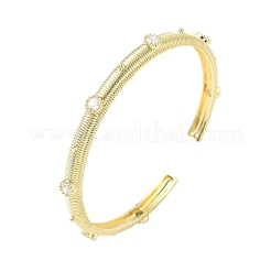 Alloy Rhinestone Cuff Bangles for Women&nbsp;BJEW-U039-01G