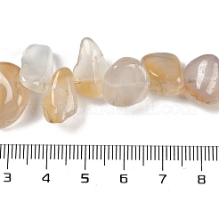 天然瑪瑙ナゲット連売りをビーズ  染め＆加熱  ゴールデンロッド  7.5~11.5x9~13x4~6.5mm  穴：0.8~1mm  約62~68個/連  14.96~15.55''（38~39.5センチメートル）&nbsp;G-B125-A03-01
