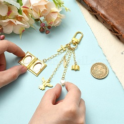 Brass Locket Pendant Decorations&nbsp;HJEW-YW00531
