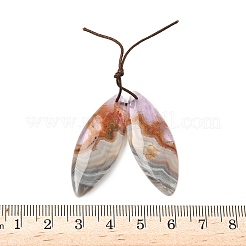 Natural Amethyst Lace Agate Pendants&nbsp;G-S398-03G