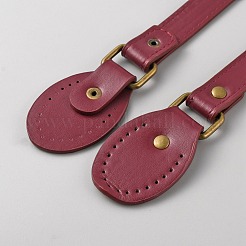 バッグのハンドルに模造革を縫い付ける  鉄パーツ  ブラウン  67x4.1x0.7cm  穴：1.5mm&nbsp;FIND-WH0126-226C