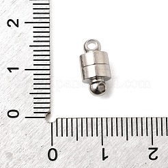304ステンレススチール製マグネット留め具  コラム  ステンレス鋼色  12x6mm  穴：1.8mm&nbsp;STAS-F350-02P