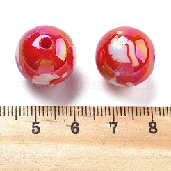 Christmas Theme UV Plating Acrylic Beads&nbsp;OACR-M022-08B