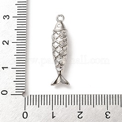 304ステンレスペンダント  魚  ステンレス鋼色  27x7x5.5mm  穴：1.5mm&nbsp;FIND-Z102-07P-03