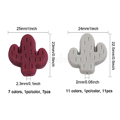 18Pcs 18 Styles Food Grade Eco-Friendly Silicone Beads&nbsp;SIL-CA0001-70