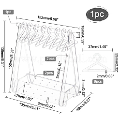 Coat Hanger Removable Acrylic Earring Displays&nbsp;EDIS-WH0012-08