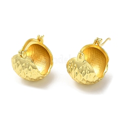 Rack Plating Brass Textured Round Hoop Earrings&nbsp;EJEW-Q766-12G
