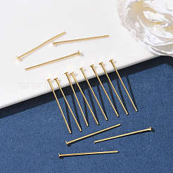 シェグレース真鍮製平頭ピン  カドミウムフリー＆ニッケルフリー＆鉛フリー  18KGP本金メッキ  25x0.9mm  ヘッド：2mm  19ゲージ  約192個/袋&nbsp;XGRQ1A238-329G