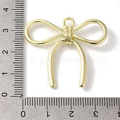 ラックメッキ合金ペンダント  カドミウムフリー＆ニッケルフリー＆鉛フリー  蝶結び  ゴールドカラー  32x35.5x6mm  穴：3mm&nbsp;FIND-I039-043G-03
