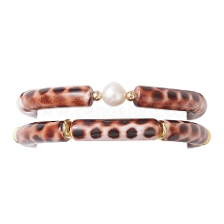 2Pcs 2 Styles Spray Painted Acrylic Beads Stretch Bracelets for Women&nbsp;BJEW-JB12951