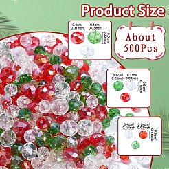 150G Christmas Themed Glass Beads&nbsp;GLAA-YWC0004-05
