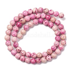 Natural Dyed Marble Beads Strands&nbsp;G-P593-6mm-05