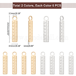 12Pcs 2 Colors 304 Stainless Steel Pendants&nbsp;FIND-UN0003-79