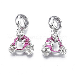 Rack Plating Alloy Enamel European Dangle Charms&nbsp;MPDL-N039-038