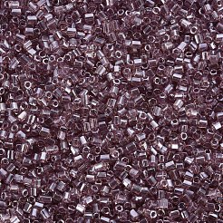ガラス竹ビーズ  透明色光沢  ロージーブラウン  2.5~3x2mm  穴：0.9mm  約15000個/ポンド&nbsp;SEED-S032-11A-116