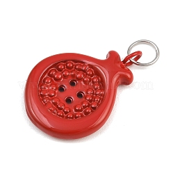 Button 304 Stainless Steel Enamel Pendants&nbsp;SA-CBAE390-01B