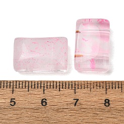 2-Hole Baking Paint Transparent Glass Beads&nbsp;GL-CBA5BF9-01E
