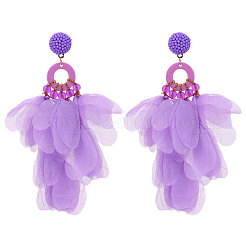 Alloy Acrylic Dangle Stud Earrings&nbsp;FS-WG3C6DF-06