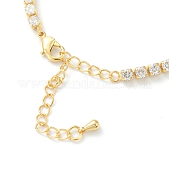 Brass Micro Pave Clear Cubic Zirconia Choker Necklaces&nbsp;NJEW-H308-02G