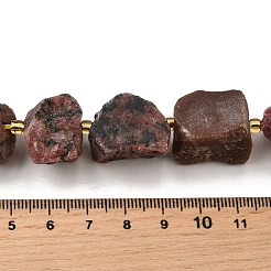 Raw Rough Natural Rhodonite Beads Strands&nbsp;G-Z087-B13