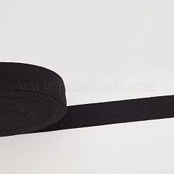 綿綿ツイルテープリボン  ヘリンボーンリボン  家の装飾のため  装飾用ラッピングギフトとDIY工芸品  ブラック  35mm&nbsp;OCOR-WH0057-30F-02