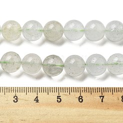 天然グリーンベリルビーズ連売り  ラウンド  10mm  穴：1mm  約38個/連  14.80インチ（37.6cm）&nbsp;G-F787-01-10mm